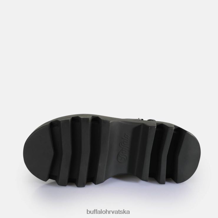crno Buffalo flora sandale s križnom platformom veganske |sandale TDD6T164
